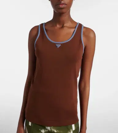 Prada Cotton jersey tank top | Thumbnail 5