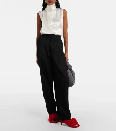 Bottega Veneta Scarf-detail silk-blend satin top | Thumbnail 5 Bottega Veneta Scarf-detail silk-blend satin top | Thumbnail 5
