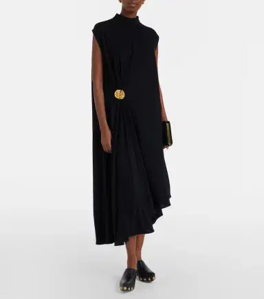 Bottega Veneta Asymmetric crêpe jersey cocktail dress | Thumbnail 5