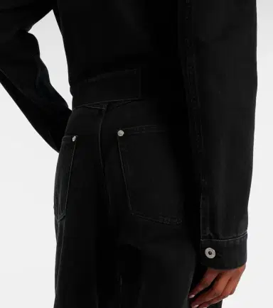 Bottega Veneta Intrecciato leather-trimmed denim jacket | Thumbnail 4 Bottega Veneta Intrecciato leather-trimmed denim jacket | Thumbnail 4