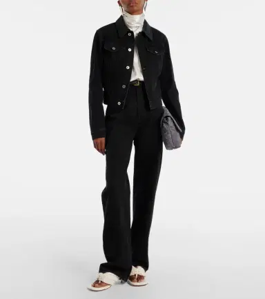 Bottega Veneta Intrecciato leather-trimmed denim jacket | Thumbnail 5 Bottega Veneta Intrecciato leather-trimmed denim jacket | Thumbnail 5