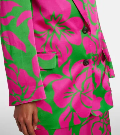 Dries Van Noten Floral satin blazer | Thumbnail 2 Dries Van Noten Floral satin blazer | Thumbnail 2