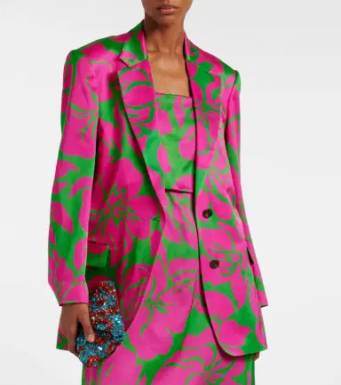 Dries Van Noten Floral satin blazer | Thumbnail 4 Dries Van Noten Floral satin blazer | Thumbnail 4
