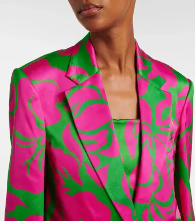 Dries Van Noten Floral satin blazer | Thumbnail 5 Dries Van Noten Floral satin blazer | Thumbnail 5