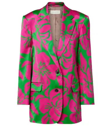 Dries Van Noten Floral satin blazer | Thumbnail 1 Dries Van Noten Floral satin blazer | Thumbnail 1