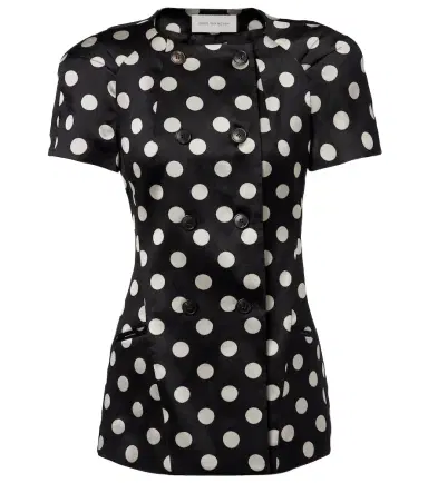 Dries Van Noten Polka-dot double-breasted blazer | Thumbnail 1 Dries Van Noten Polka-dot double-breasted blazer | Thumbnail 1