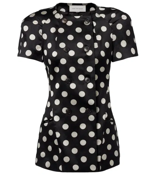 Dries Van Noten Polka-dot double-breasted blazer