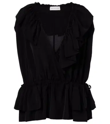 Dries Van Noten Ruffled jersey top | Thumbnail 1
