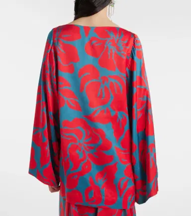 Dries Van Noten Charli printed satin top | Thumbnail 2