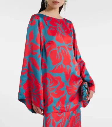 Dries Van Noten Charli printed satin top | Thumbnail 3