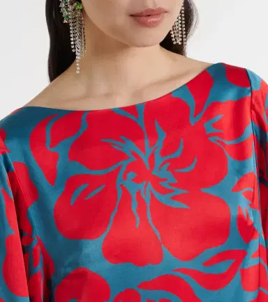Dries Van Noten Charli printed satin top | Thumbnail 5