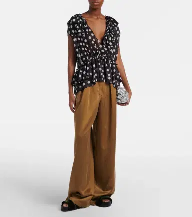 Dries Van Noten Polka-dot ruffled top | Thumbnail 3