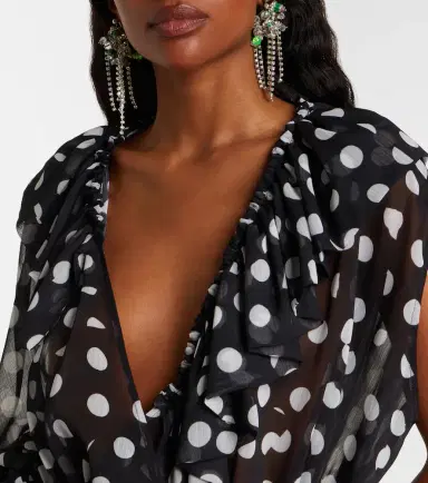 Dries Van Noten Polka-dot ruffled top | Thumbnail 6