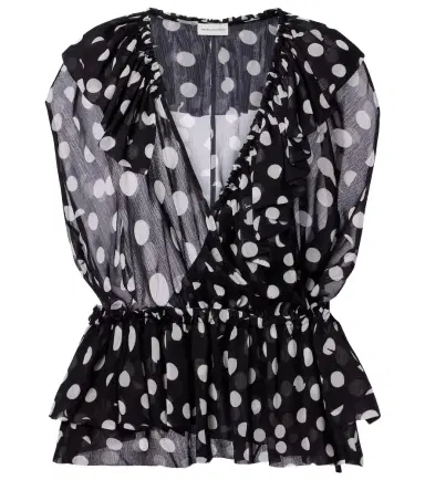 Dries Van Noten Polka-dot ruffled top | Thumbnail 1