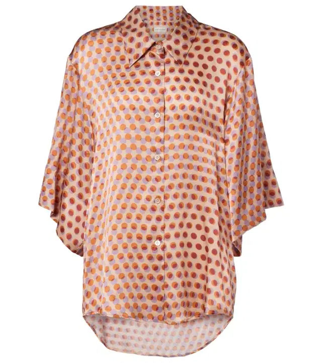 Dries Van Noten Polka-dot silk shirt