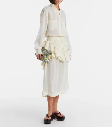 Dries Van Noten Oversized ramie shirt | Thumbnail 6 Dries Van Noten Oversized ramie shirt | Thumbnail 6