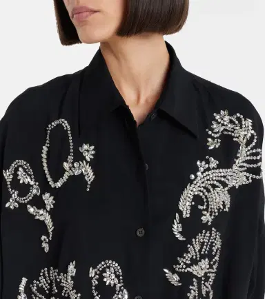 Dries Van Noten Oversized embellished shirt | Thumbnail 4 Dries Van Noten Oversized embellished shirt | Thumbnail 4