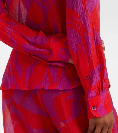 Dries Van Noten Cloudy printed silk shirt | Thumbnail 4 Dries Van Noten Cloudy printed silk shirt | Thumbnail 4