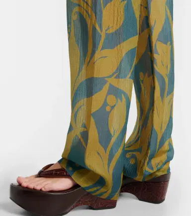 Dries Van Noten Pachas printed silk straight pants | Thumbnail 3