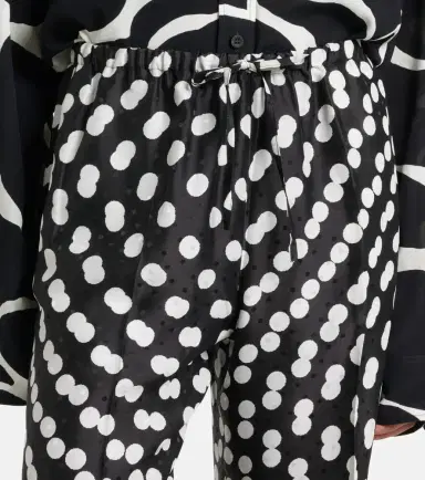 Dries Van Noten Polka-dot silk wide-leg pants | Thumbnail 3