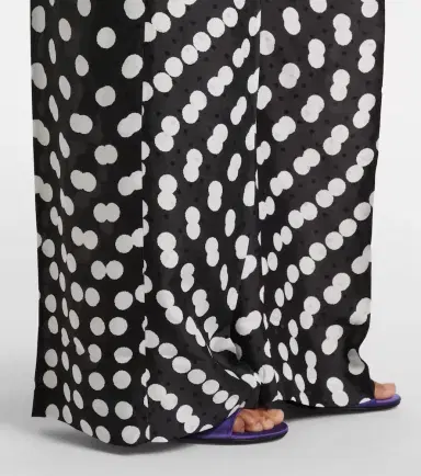 Dries Van Noten Polka-dot silk wide-leg pants | Thumbnail 4