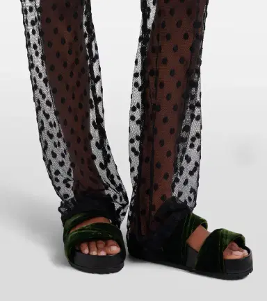 Dries Van Noten Polka-dot mesh slim pants | Thumbnail 3