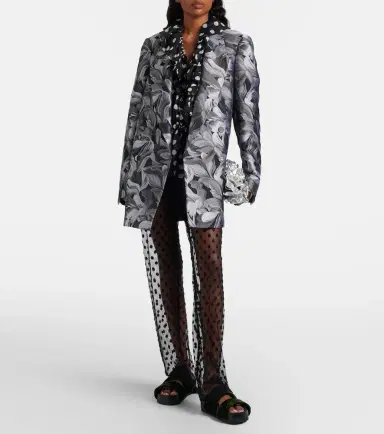 Dries Van Noten Polka-dot mesh slim pants | Thumbnail 6