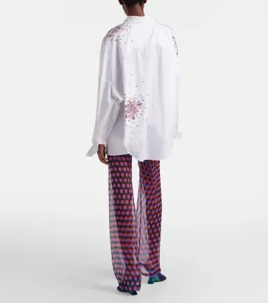 Dries Van Noten Polka-dot silk straight pants | Thumbnail 2