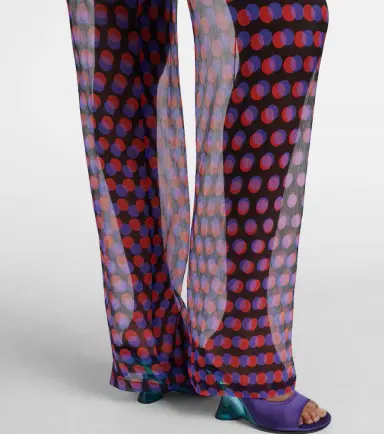 Dries Van Noten Polka-dot silk straight pants | Thumbnail 3