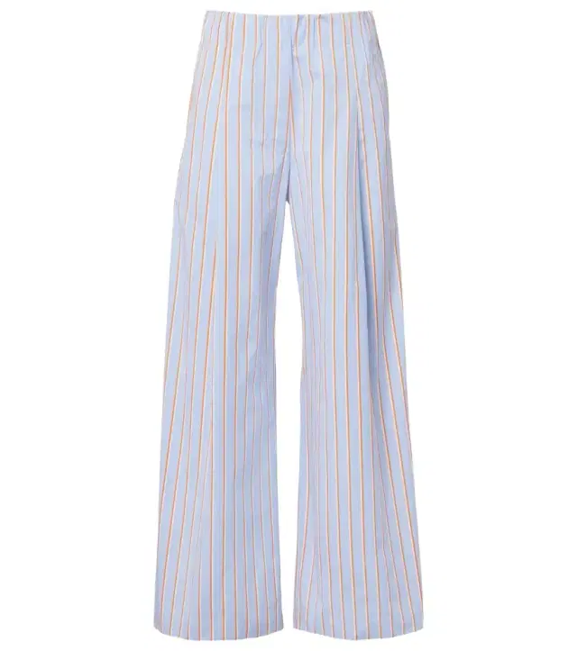 Dries Van Noten Striped cotton wide-leg pants