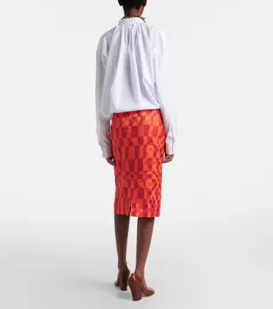Dries Van Noten Satin jacquard midi skirt | Thumbnail 4 Dries Van Noten Satin jacquard midi skirt | Thumbnail 4