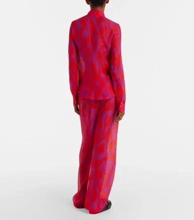 Dries Van Noten Pachas silk straight pants | Thumbnail 4