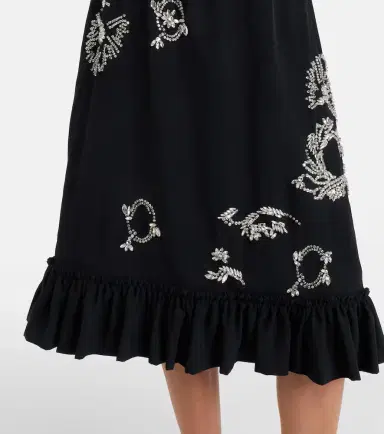 Dries Van Noten Embellished ruffled midi skirt | Thumbnail 6