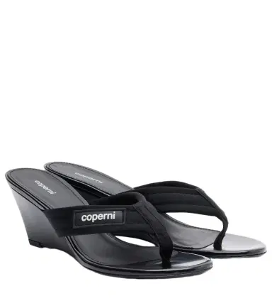 Coperni Logo wedge thong sandals | Thumbnail 1 Coperni Logo wedge thong sandals | Thumbnail 1