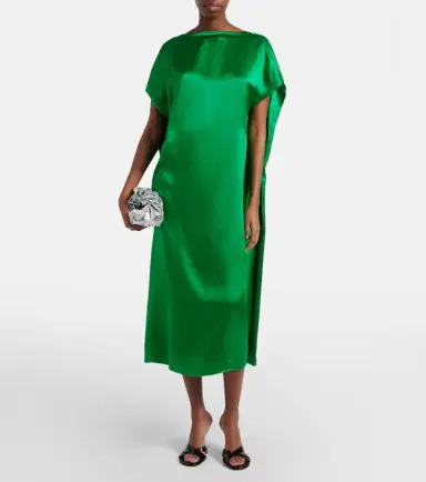 Dries Van Noten Silk satin midi dress | Thumbnail 2