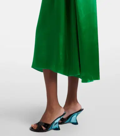Dries Van Noten Silk satin midi dress | Thumbnail 4