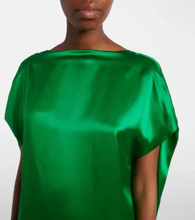 Dries Van Noten Silk satin midi dress | Thumbnail 5