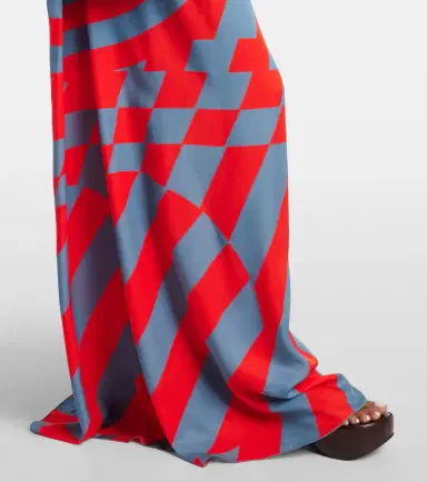 Dries Van Noten Printed satin maxi dress | Thumbnail 3
