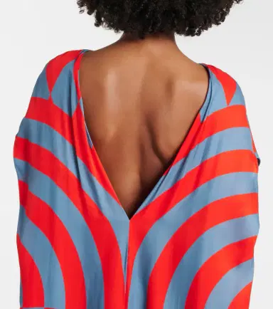 Dries Van Noten Printed satin maxi dress | Thumbnail 5