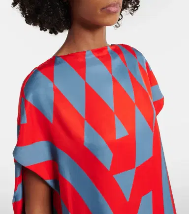 Dries Van Noten Printed satin maxi dress | Thumbnail 6