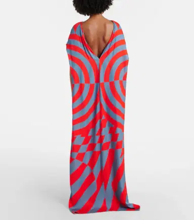 Dries Van Noten Printed satin maxi dress | Thumbnail 7