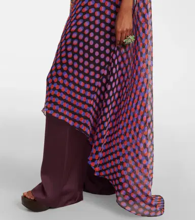 Dries Van Noten Polka-dot silk satin midi dress | Thumbnail 2