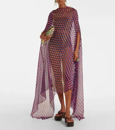 Dries Van Noten Polka-dot silk satin midi dress | Thumbnail 3