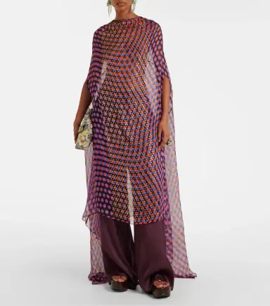 Dries Van Noten Polka-dot silk satin midi dress | Thumbnail 6