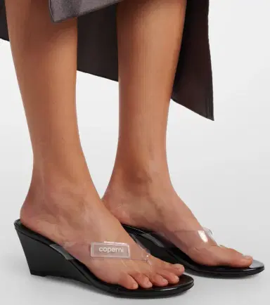 Coperni Logo PVC wedge thong sandals | Thumbnail 5
