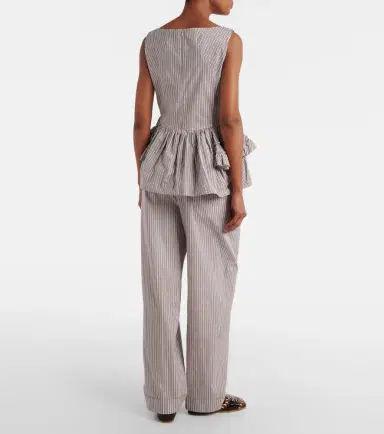 Dries Van Noten Striped cotton and silk pants | Thumbnail 6 Dries Van Noten Striped cotton and silk pants | Thumbnail 6