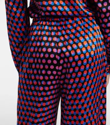 Dries Van Noten Polka-dot silk wide-leg pants | Thumbnail 6