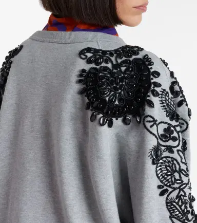 Dries Van Noten Embellished cotton jersey sweatshirt | Thumbnail 2