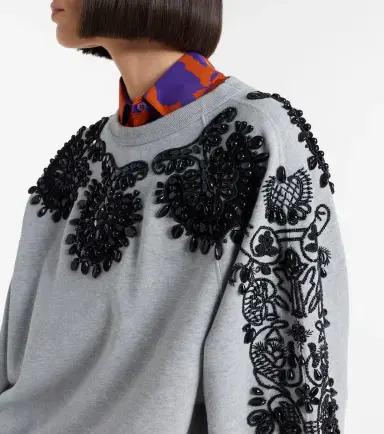 Dries Van Noten Embellished cotton jersey sweatshirt | Thumbnail 3