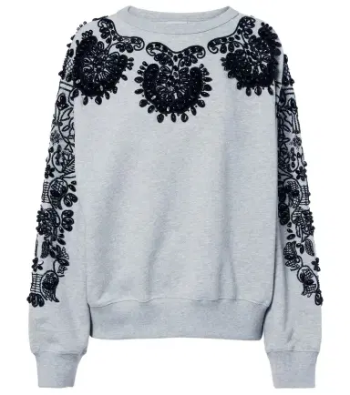 Dries Van Noten Embellished cotton jersey sweatshirt | Thumbnail 1